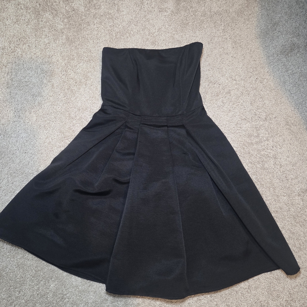 White House Black Market Strapless Black Dress